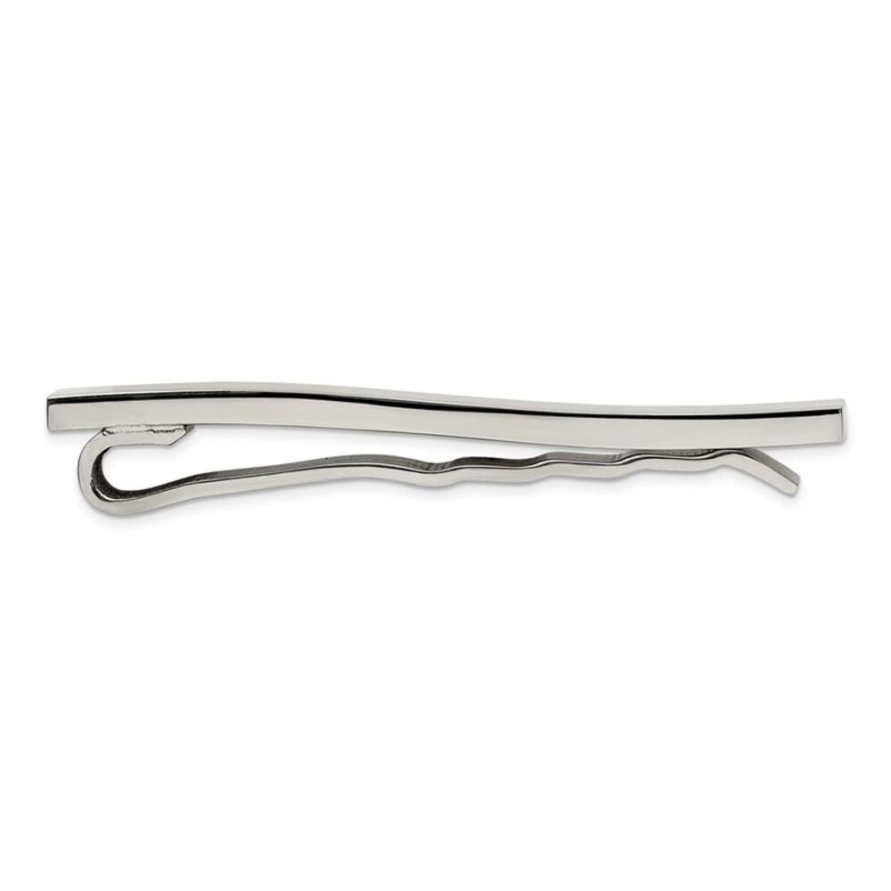 Kazi Luxury Chisel Titanium Polished Tie Bar - image 2